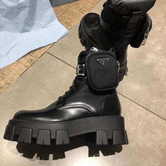PRADA MONOLITH COMBAT BOOTS main image 5